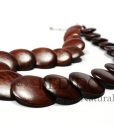 Brown Round Wood Beads Necklace