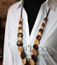 womens chunky wood long necklace