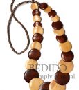 ladies chunky wood long necklace