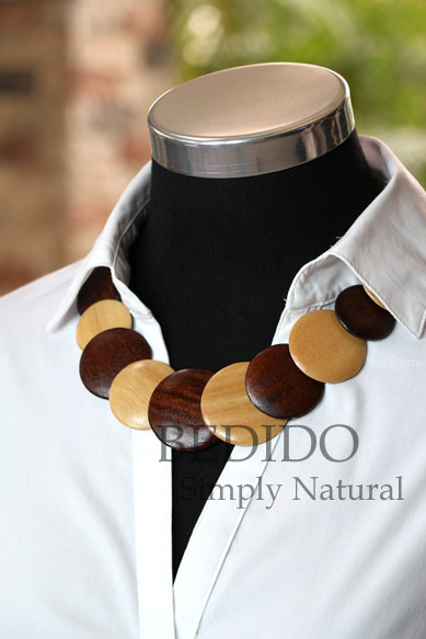 womens wood necklace chunky
